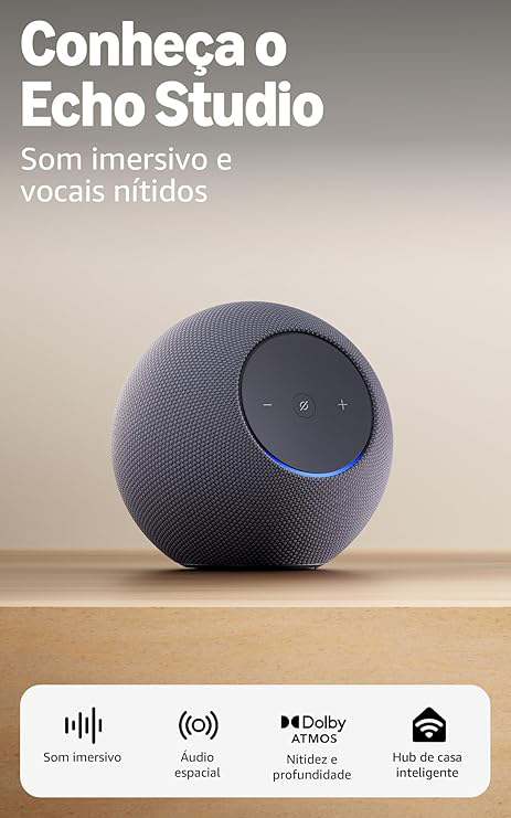Echo-Studio Amazon anuncia nova linha de ‘Alexas’ mais poderosas; conheça os modelos