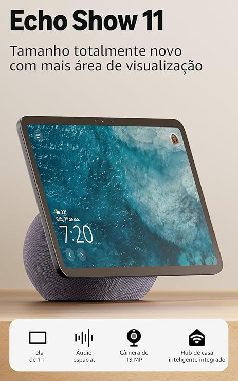 Echo-show-11 Amazon anuncia nova linha de ‘Alexas’ mais poderosas; conheça os modelos