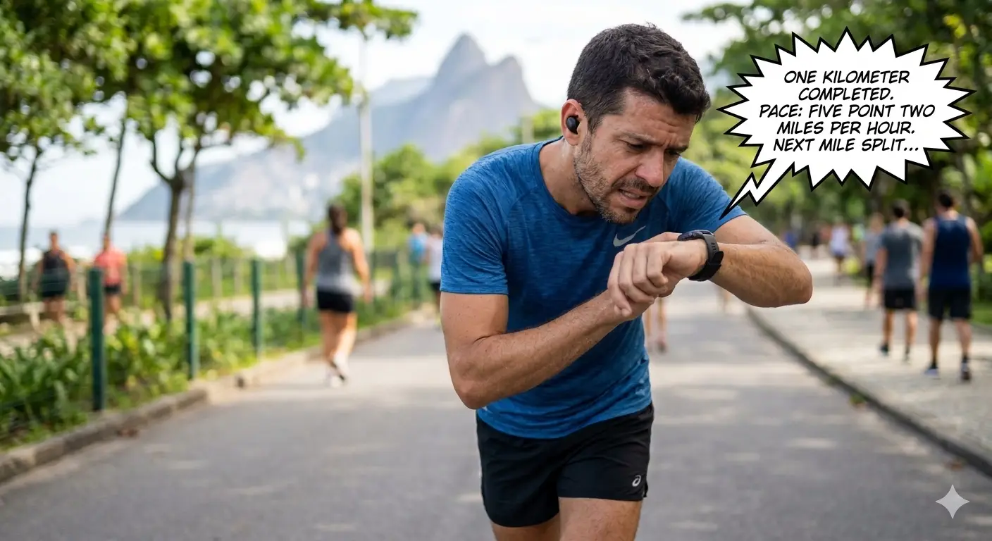 Galaxy Watch falando em inglês