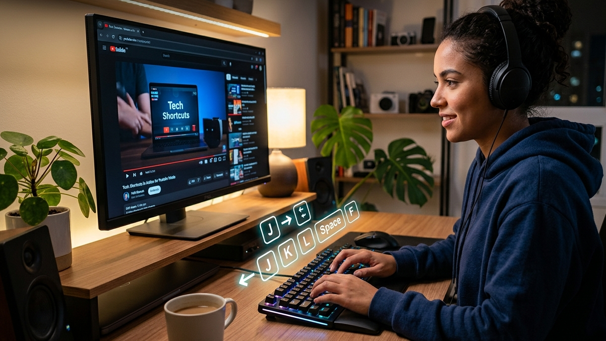 Atalhos do teclado para youtube