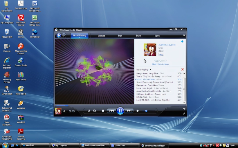 Players antigos - Windows media player